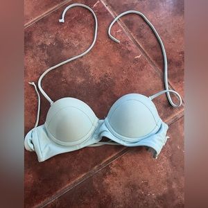 Hollister blue halter pushup bikini top size xs